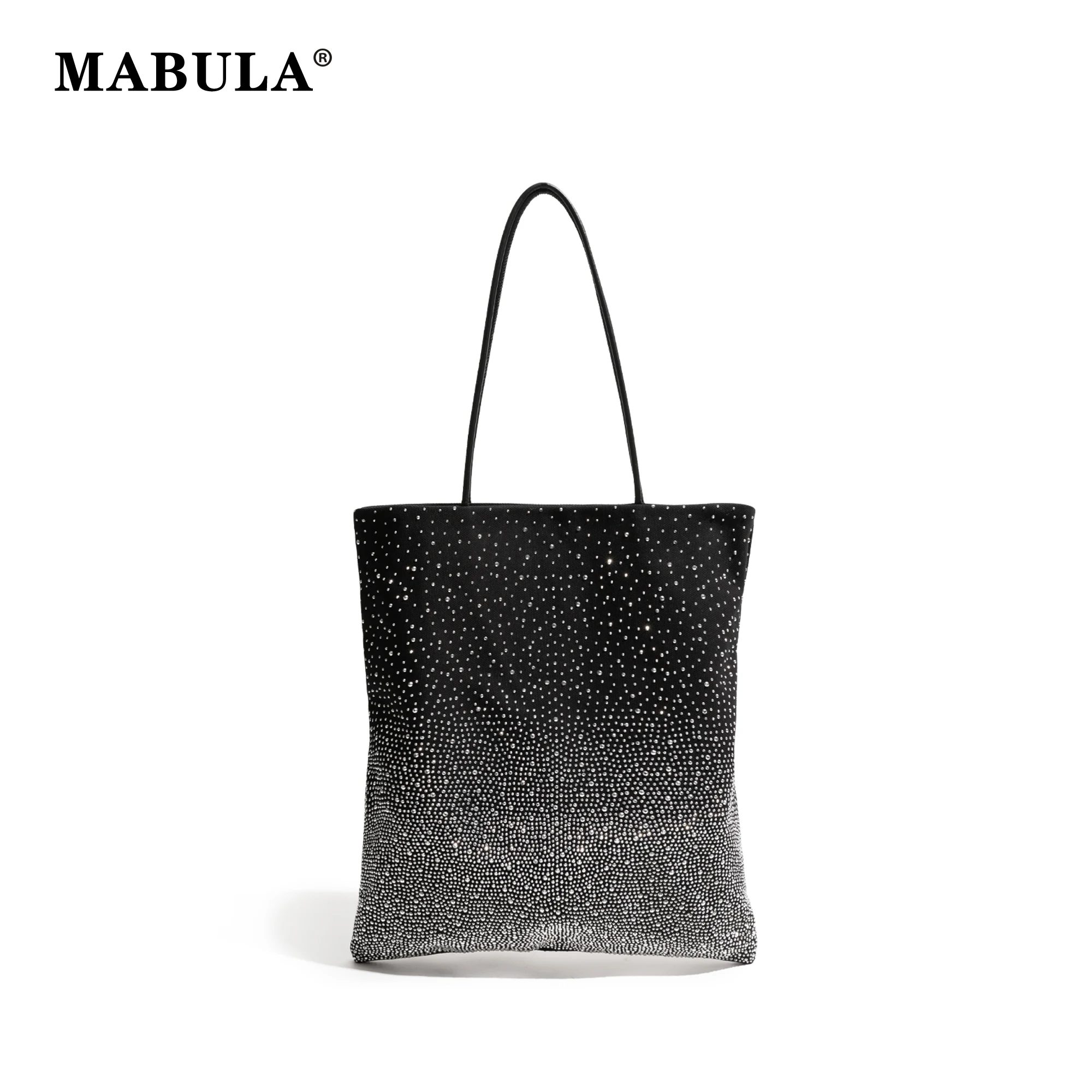 Mabula designer brilhante diamantes bolsas na moda senhoras sacos de ombro único portátil grande capacidade sacos de compras de mercearia