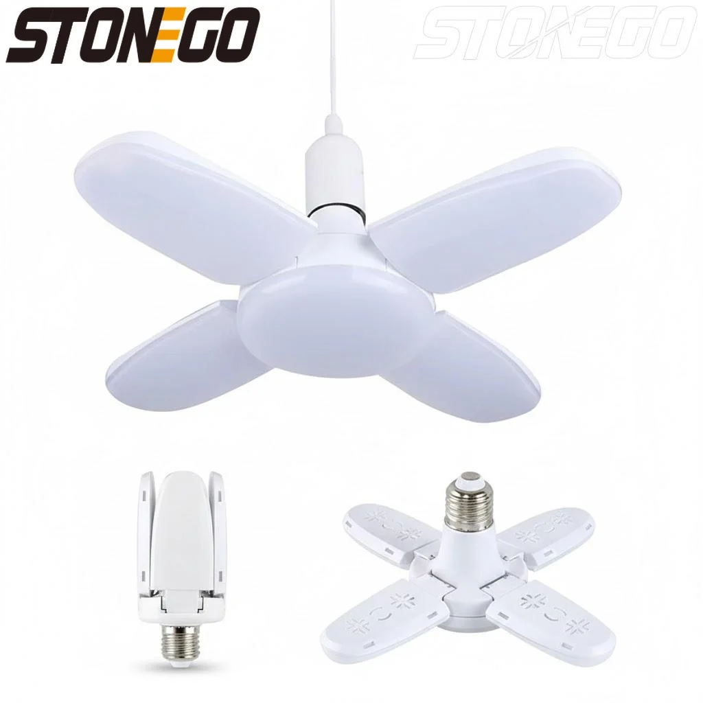 

LED Ceiling Light E27 Screw Super Bright 6 Folding Four Leaves Creative Mini Folding Lamp Modern Indoor Lighting Fixtures