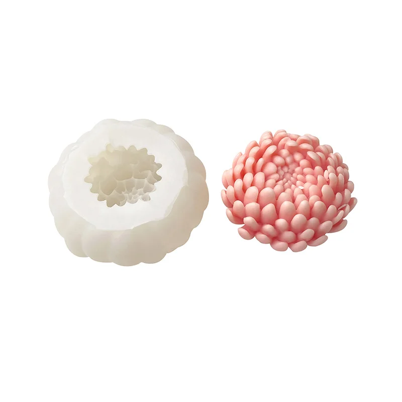 1 Chrysanthemen-Kerzenform, handgemachte Chrysanthemenform aus duftendem Gips, Kerzenform, Seifenform, Tonform, Heimdekoration