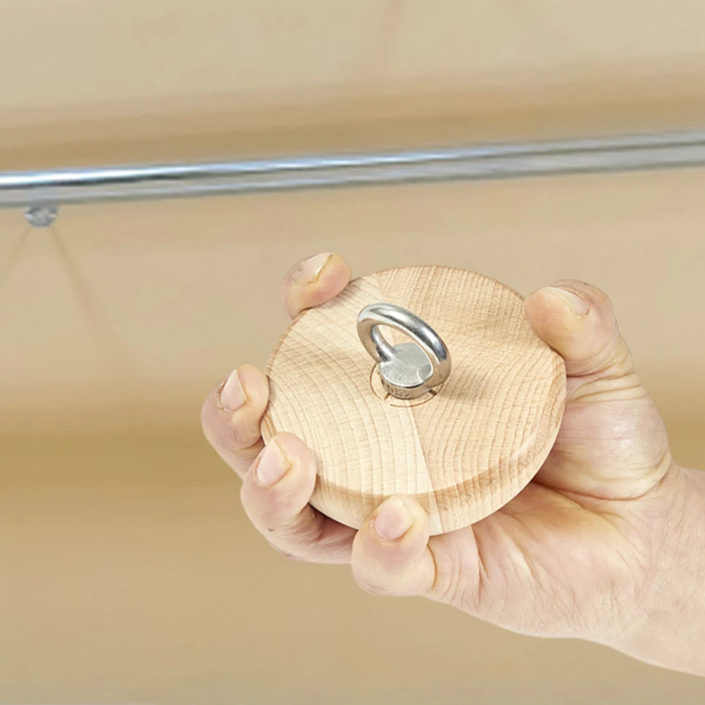 

Hemi-sphere Hand Grip Ball Pull Up Training Ball Lightweight Wooden Grip Ball Portable Semi-sphere Finger Trainer for Home Gym