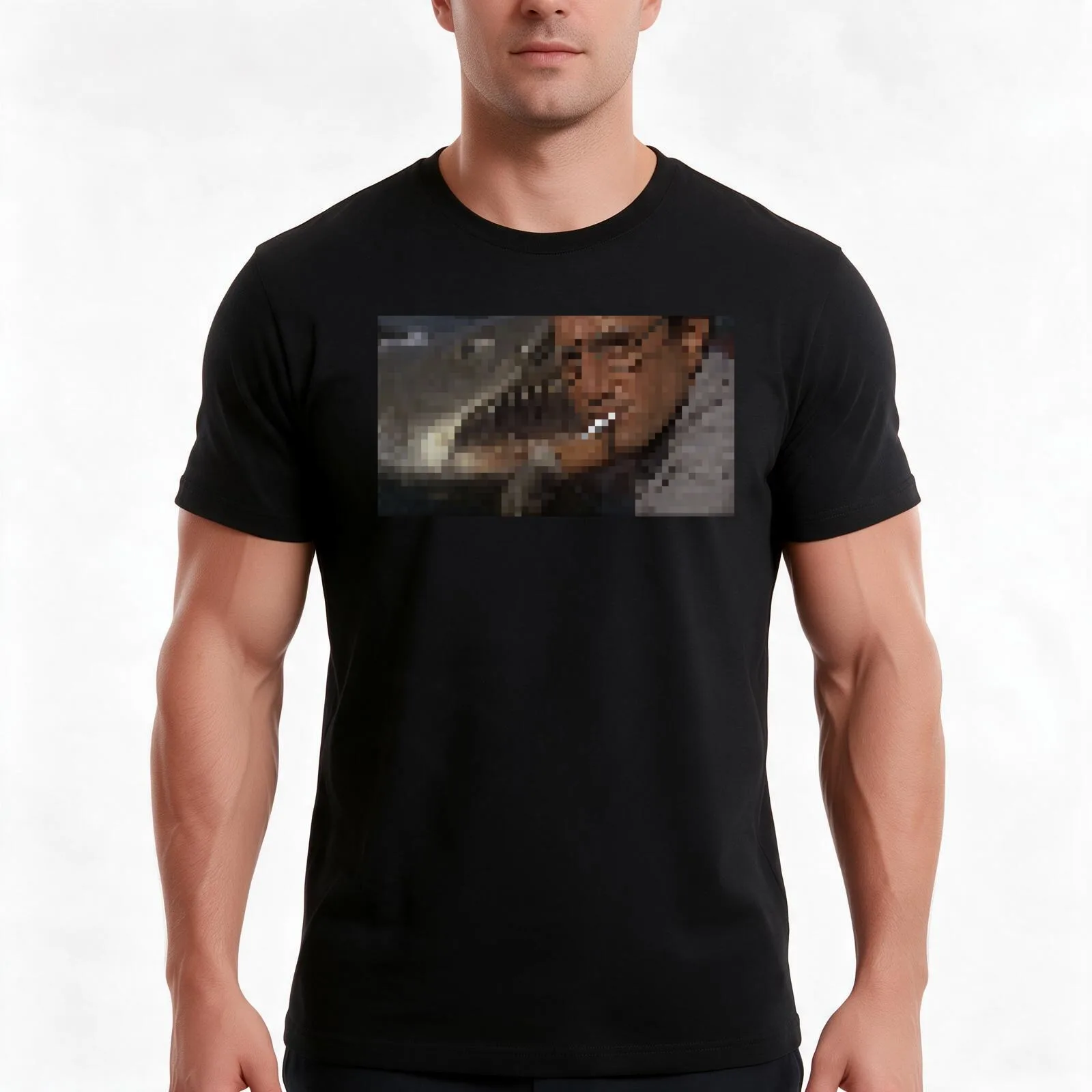 Gonna Need A Bigger Boat Pixel T-Shirt Summer Casual Cotton Tee Oversized Streetwear Tops Vintage Graphic Print 100% Cotton