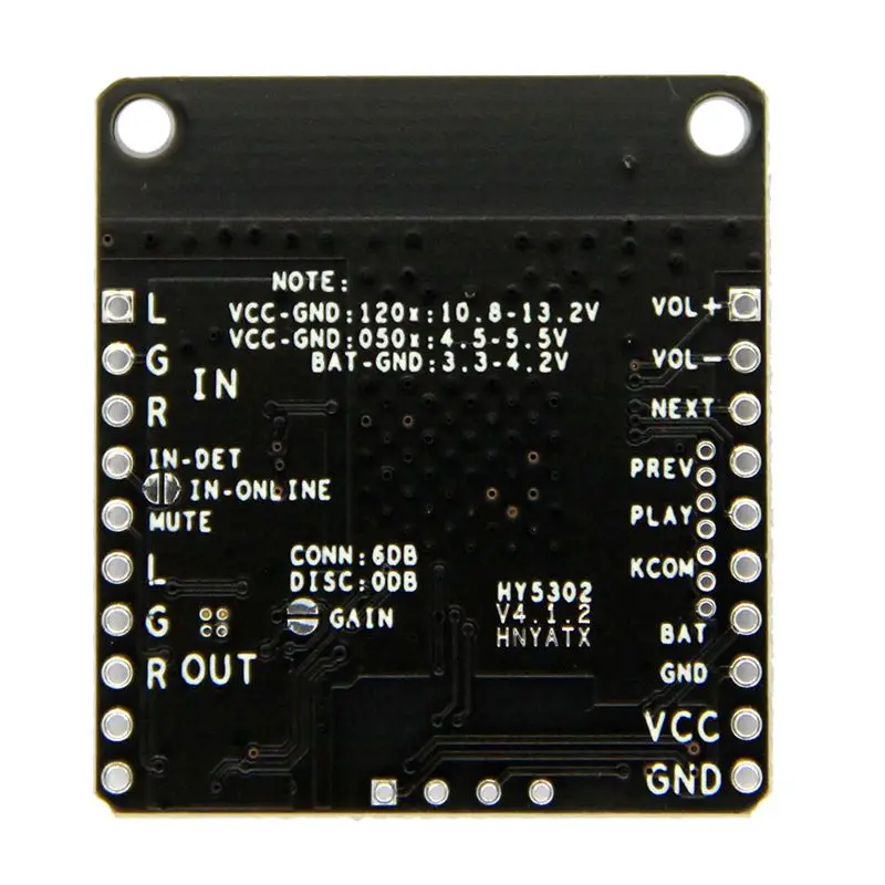 【PROMOTION】1 Piece QCC3031 APTXHD Module Audio Input LINE-In Lossless Hifi Black For Speaker With DC,10.8-13.2V