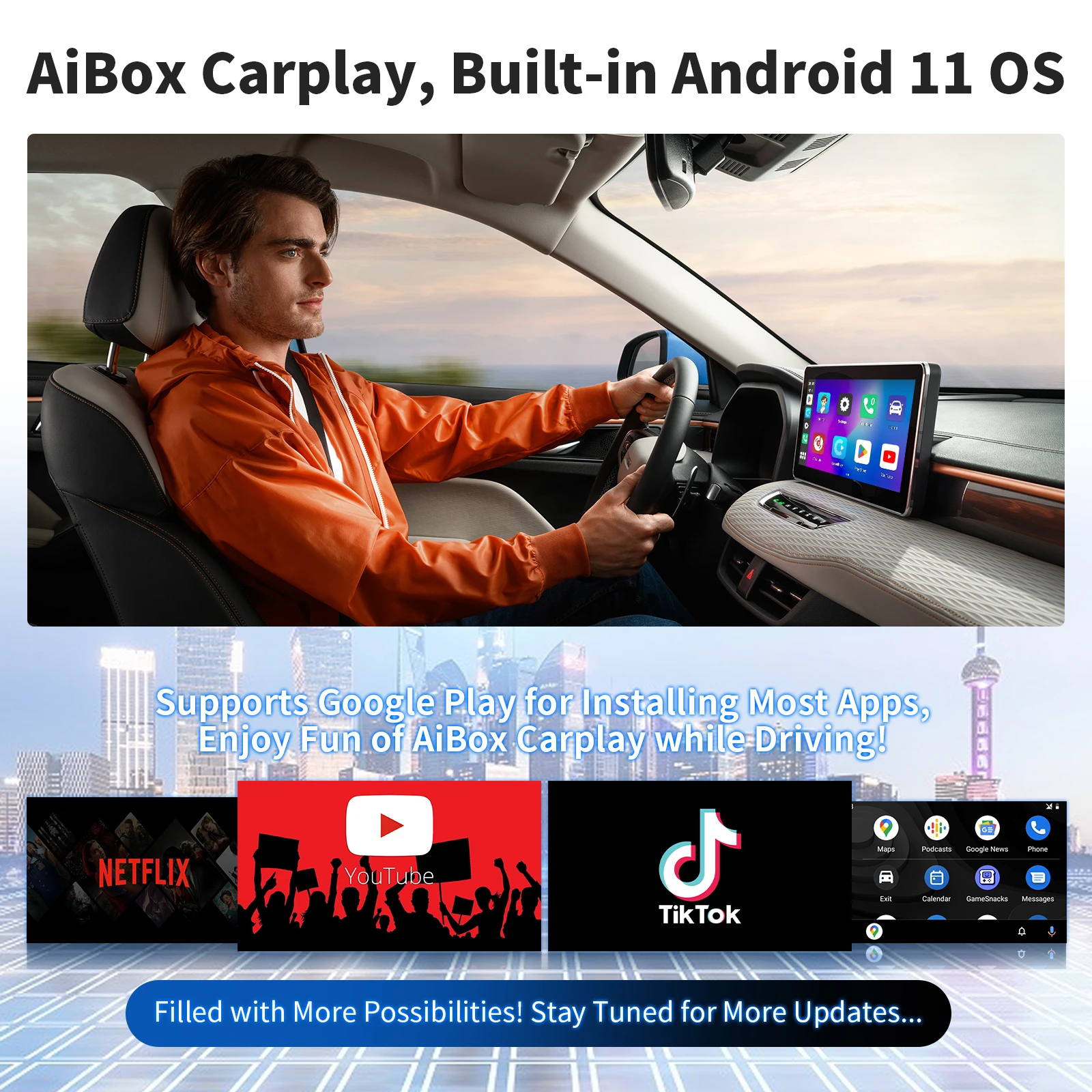 Leranda-Adaptateur CarPlay sans fil pour Android Auto, Plug Play Box intelligent, lecteur de limitation filaire, 2 en 1, C6, c9, nouveau