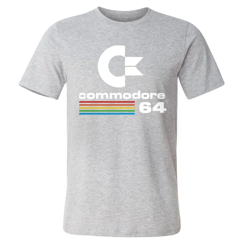 をメンズtシャツ2020夏コモドール64プリントtシャツC64 sid amigaレトロクールなデザインtシャツ半袖トップtシャツメンズ服