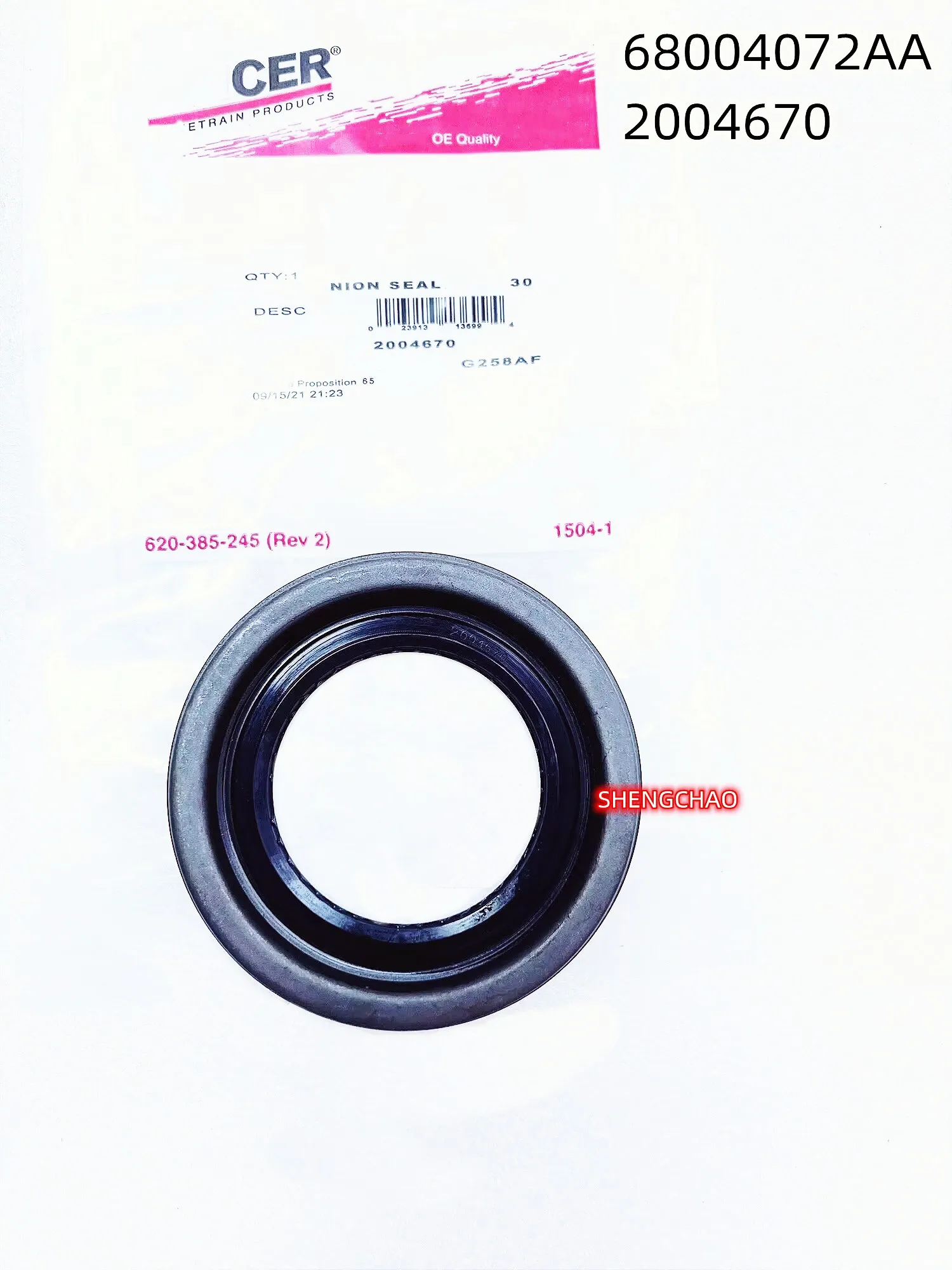 

WAP01 Front Driving Gear Pinion Oil Seal ,68004072AA, 2004670, Applicable To:Wrangler JK,J3, Nitro,Grand Cherokee KK,2007-2019
