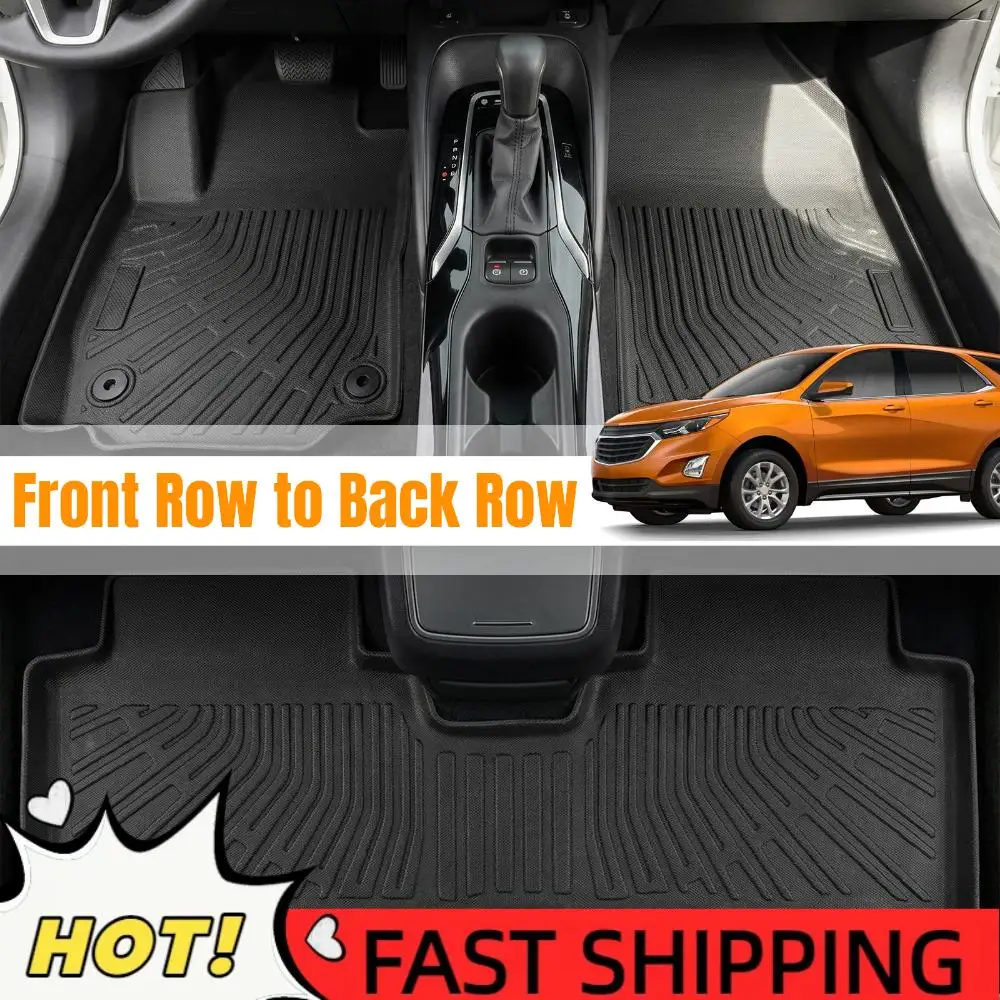 

Protection Full Set Cargo Trunk Liner Set All Weather TPE Car Liners for Chevrolet Equinox 2018-2024