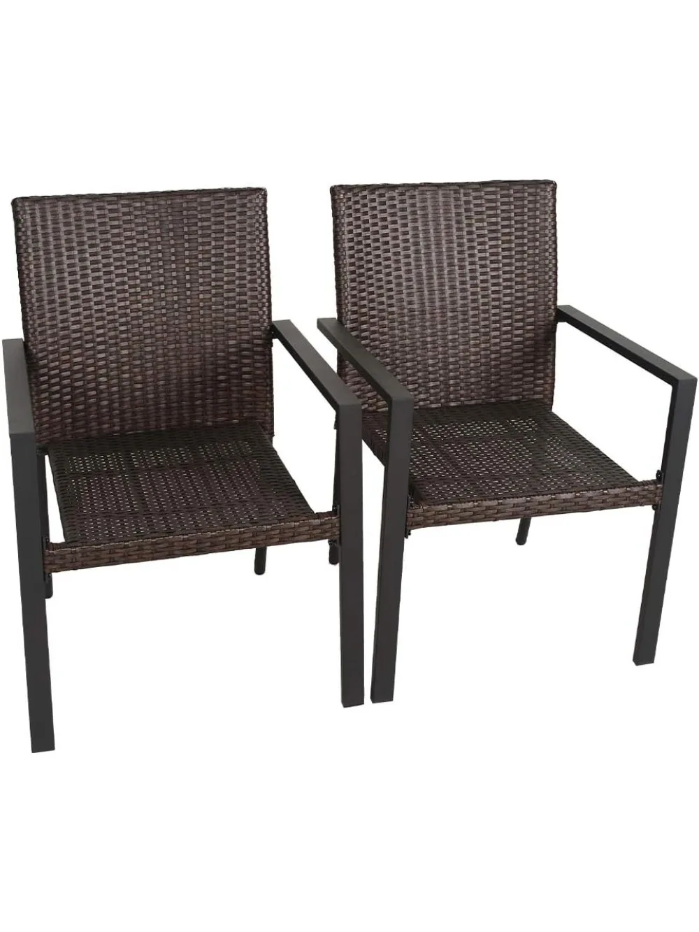 

Gas Firepit Chairs Outdoor Wicker Patio Dining Set, Set of 2 Stackable Outdoor Wicker Chairs for Patio, Garden