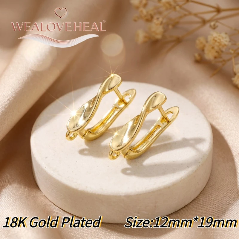 schmuckherstellung zubehör，6 verschiedene Leverback-Ohrringverschlüsse, 18K Gold/Rhodium plattiertes Messing, mit Zirkonia besetzt, Infinity-Ohrringhaken für DIY-Schmuckherstellung – Detail 21