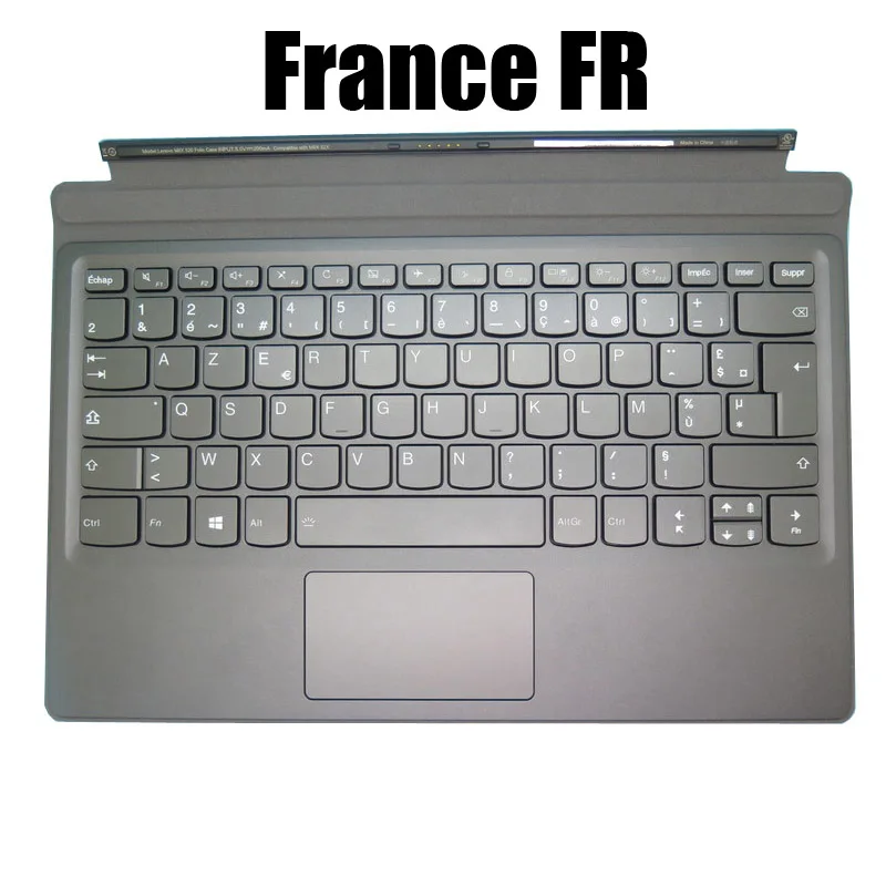 Backlit Keyboard For Lenovo Miix 520 Miix 520-12IKB Tablet Folio France FR Japanese JP Nordic Portugal Czech Swiss Canada Turkey