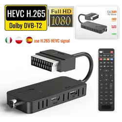 U8 Mini Scart DVB-T2 H.265 HD Digital DVB T2 Spain TDT Europe Terrestrial TV Receiver HEVC 265 1080p HD Decoder EPG Set Top Box