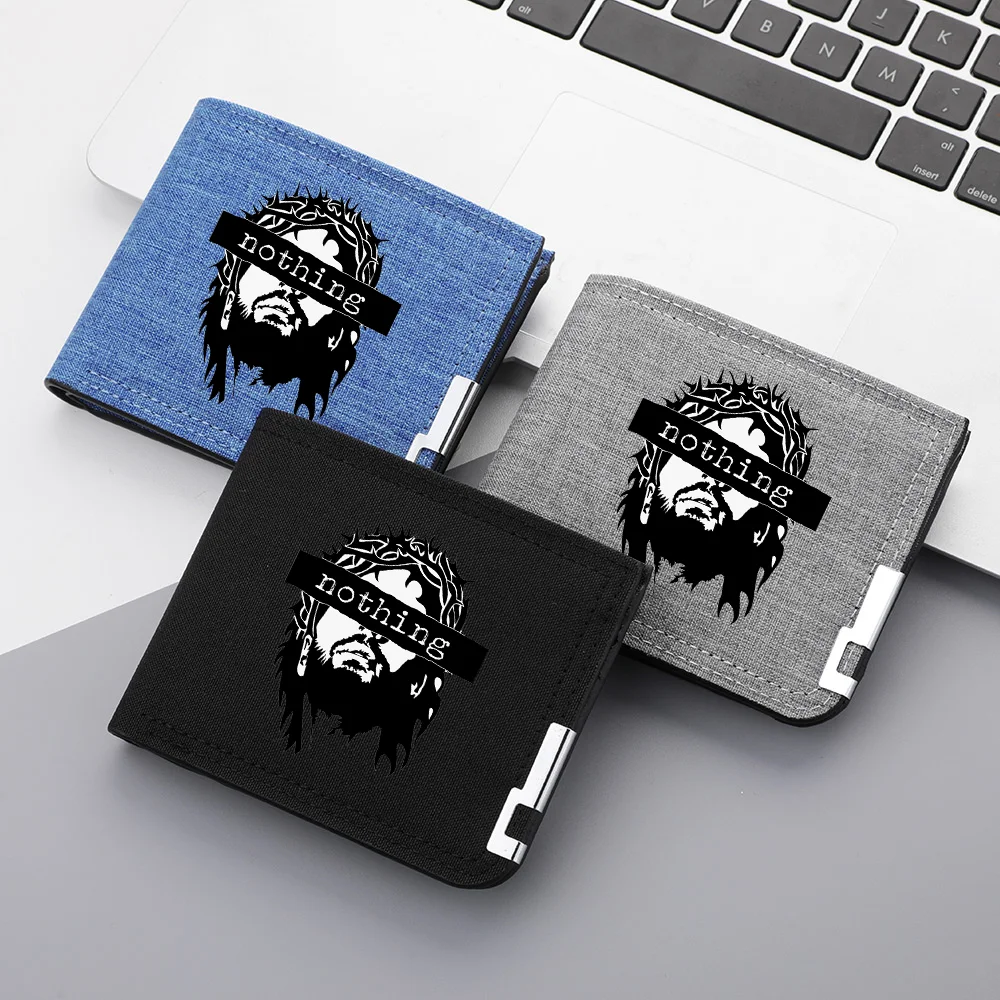 محفظة رجالية كاجوال عصرية كرتونية هيب هوب وحامل بطاقات الائتمان وحقيبة تخزين محمولة مع سحاب - هدية لصديقك