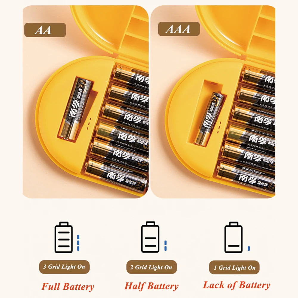 New AA AAA Battery Storage Box Stackable Battery Button Cell Holder Case Battery Capacity Tester Battery Protection Container