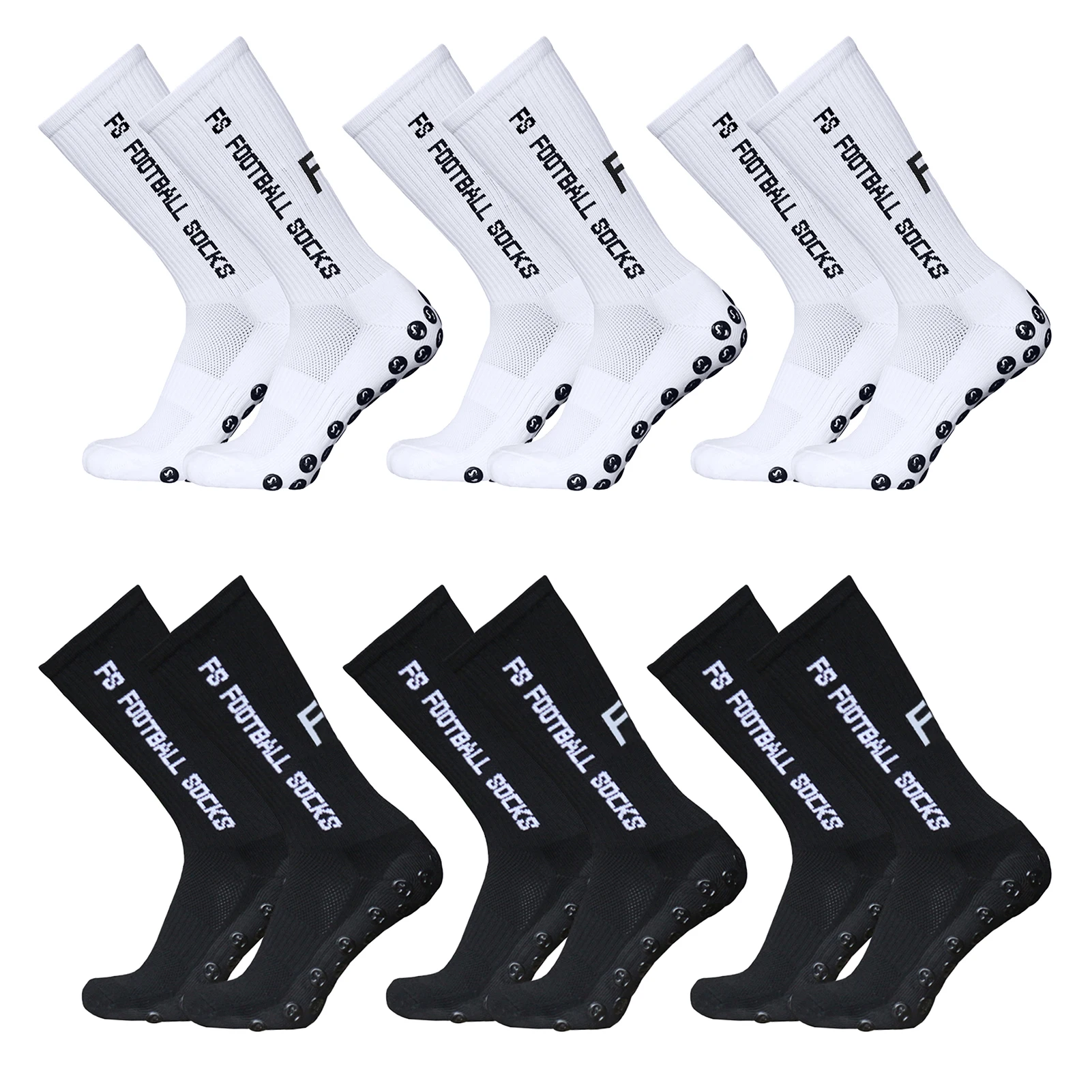 

6-парные спортивные носки для бега на открытом воздухе, эластичные носки, спортивные футбольные носки, противоскользящие носки с ручками, спортивные носки