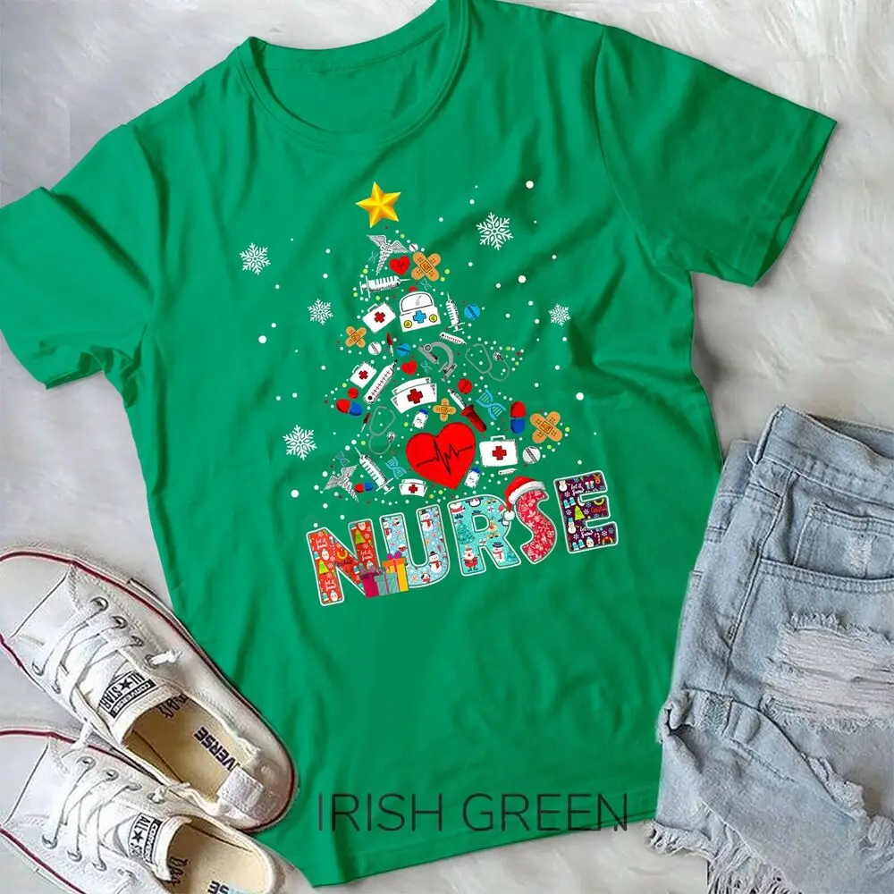 Nurse Christmas Tree Stethoscope RN LPN Scrub Nursing Xmas Unisex T-shirt