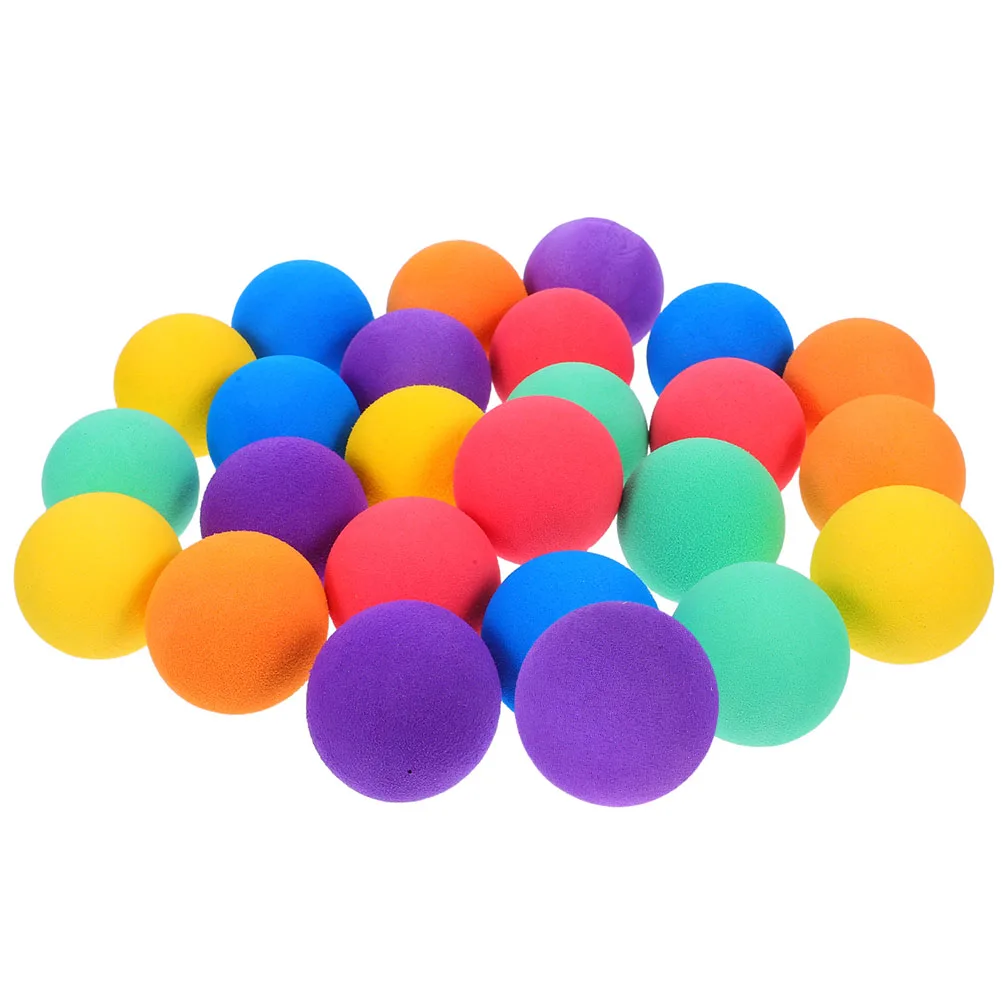 25 Stuks Kids Bounce Ball Set Zachte Sponsachtige Eva Speelballen Helder Gekleurde Sportbal Voor Kind Actief Spelen Thuis kinderdagverblijf Park Zwembad