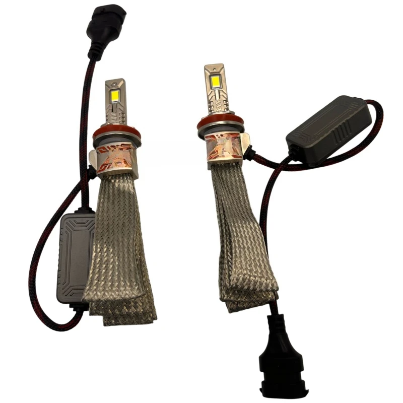 Light Emitting Diode Headlamp, Bulb Model, Color Braided Copper Belt Cooling Tube