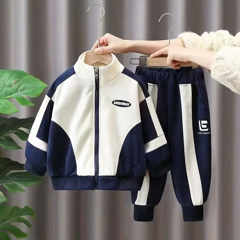 Setelan pakaian anak-anak, setelan pakaian anak-anak Musim Semi dan Musim Gugur, jaket dan celana kasual bayi dan anak laki-laki, 2 potong versi Korea Sportswear2-7