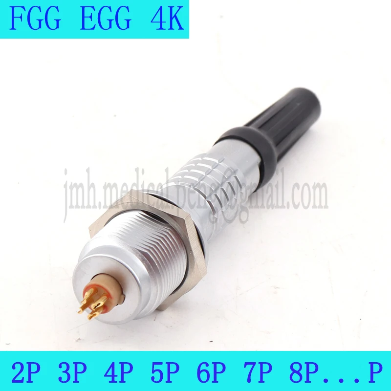 

FGG EGG 4K 4 6 7 10 12 16 20 24 Pin Waterproof IP68 Aviation Metal Push-Pull Self-Locking Male Plug And Female Socket Connector