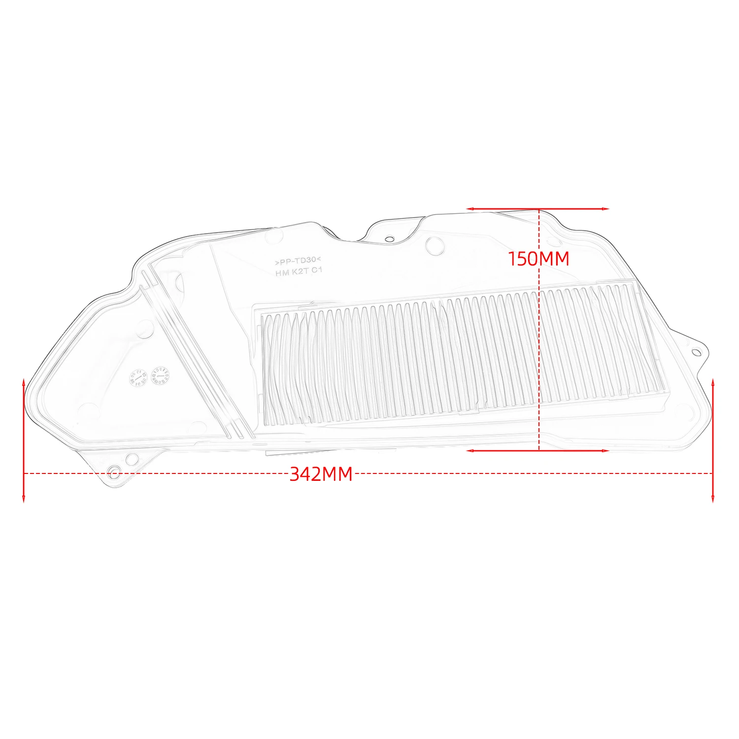 Motorcycle Engine air filter is suitable for Honda lead125 2022 2023 2024