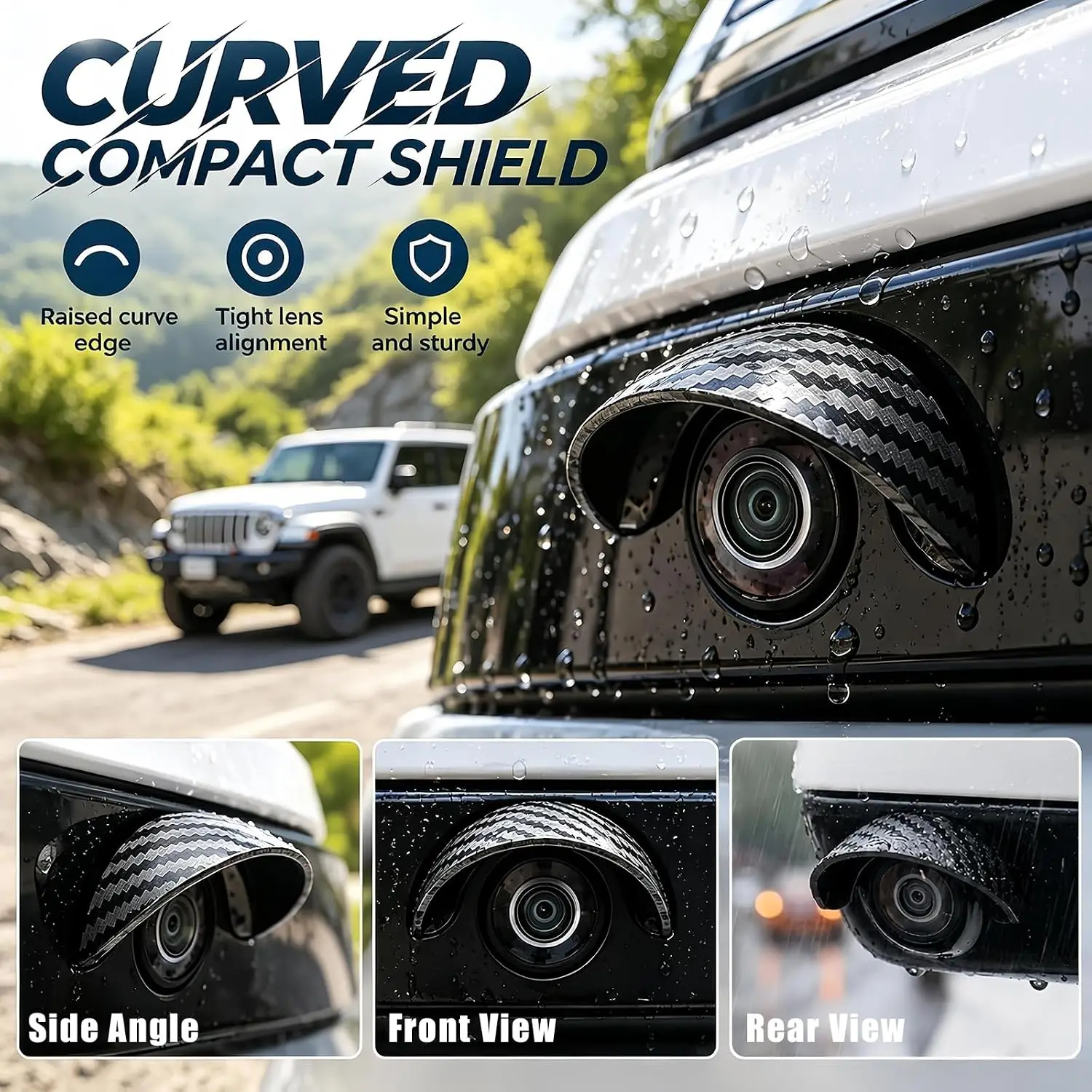 Car Waterproof Protective Cover 2-8Pcs Universal Car Rear View Camera Rain Visor Hood Backup Camera Sun Shade Rain Shield