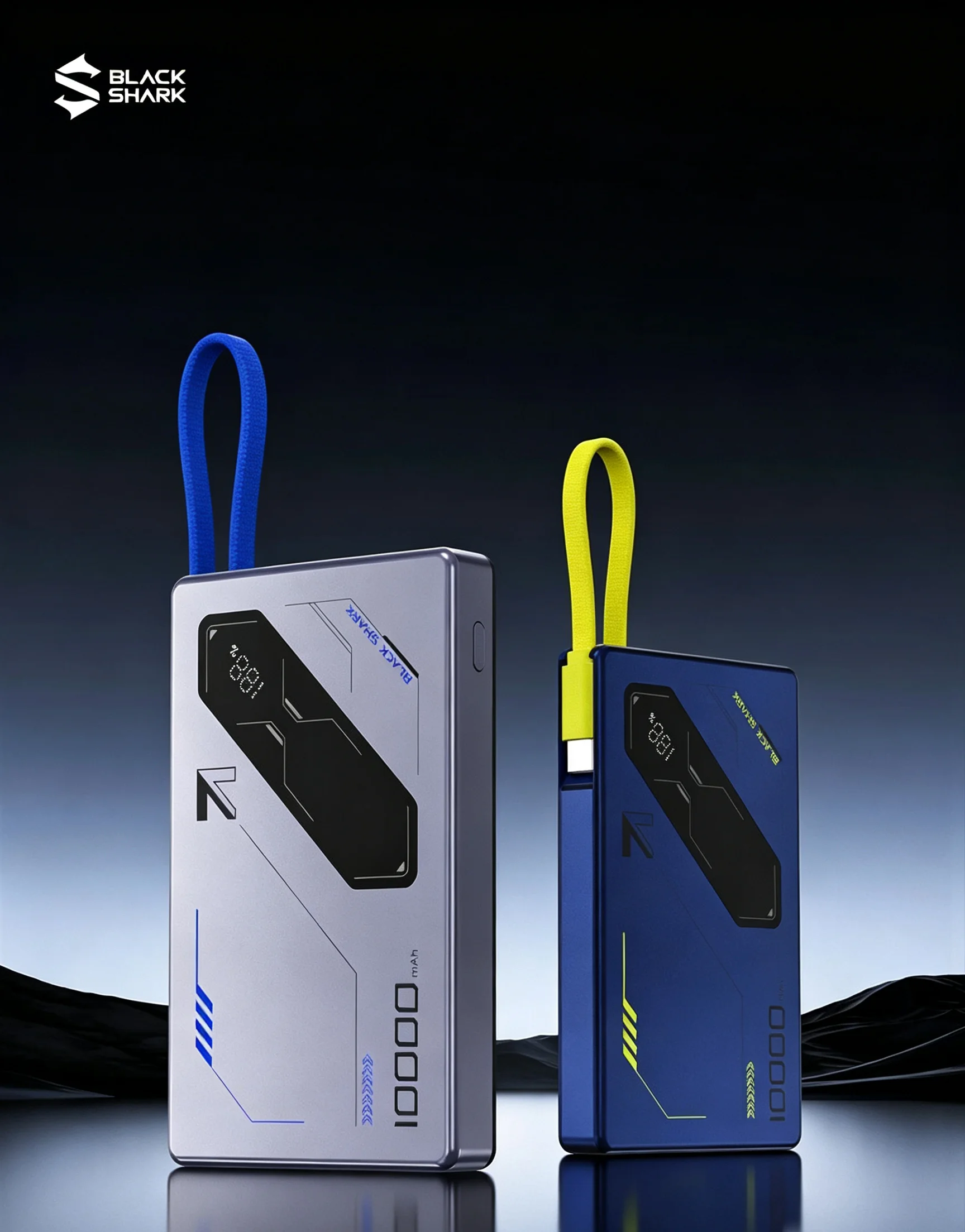 BLACKSHARK Blade 2 Mobile Power Bank 10000mAh Ultra-thin 22.5W Fast Charging Power Supply Built-in Type-c Cable