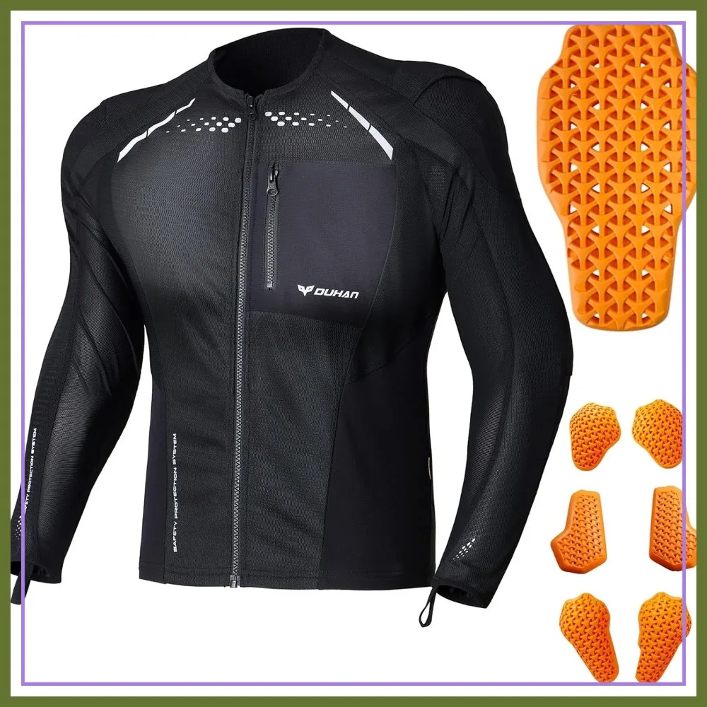 

Motorcycle Mesh Jacket Men CE Level 2 Armor All Seasons Protective Gear