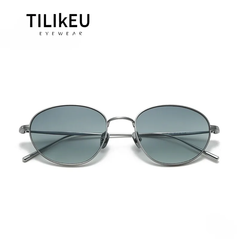 

2025 Ultra-light Pure Titanium Polarized Women Sunglasses Original Designer Trend Oval Eyewear UV400 Fishing Sunglasses for Men
