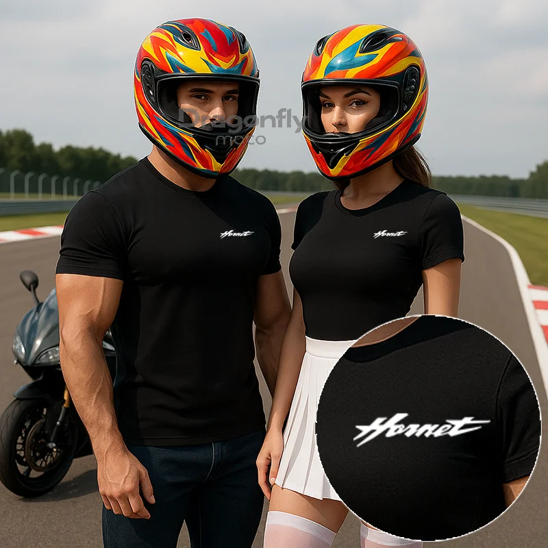 

Hornet Logo Motorcycles T Shirts Fashion Men Summer Short Sleeve Cotton Bultaco Man Tshirt For HONDA Hornet CB600F CB600 CB599 G