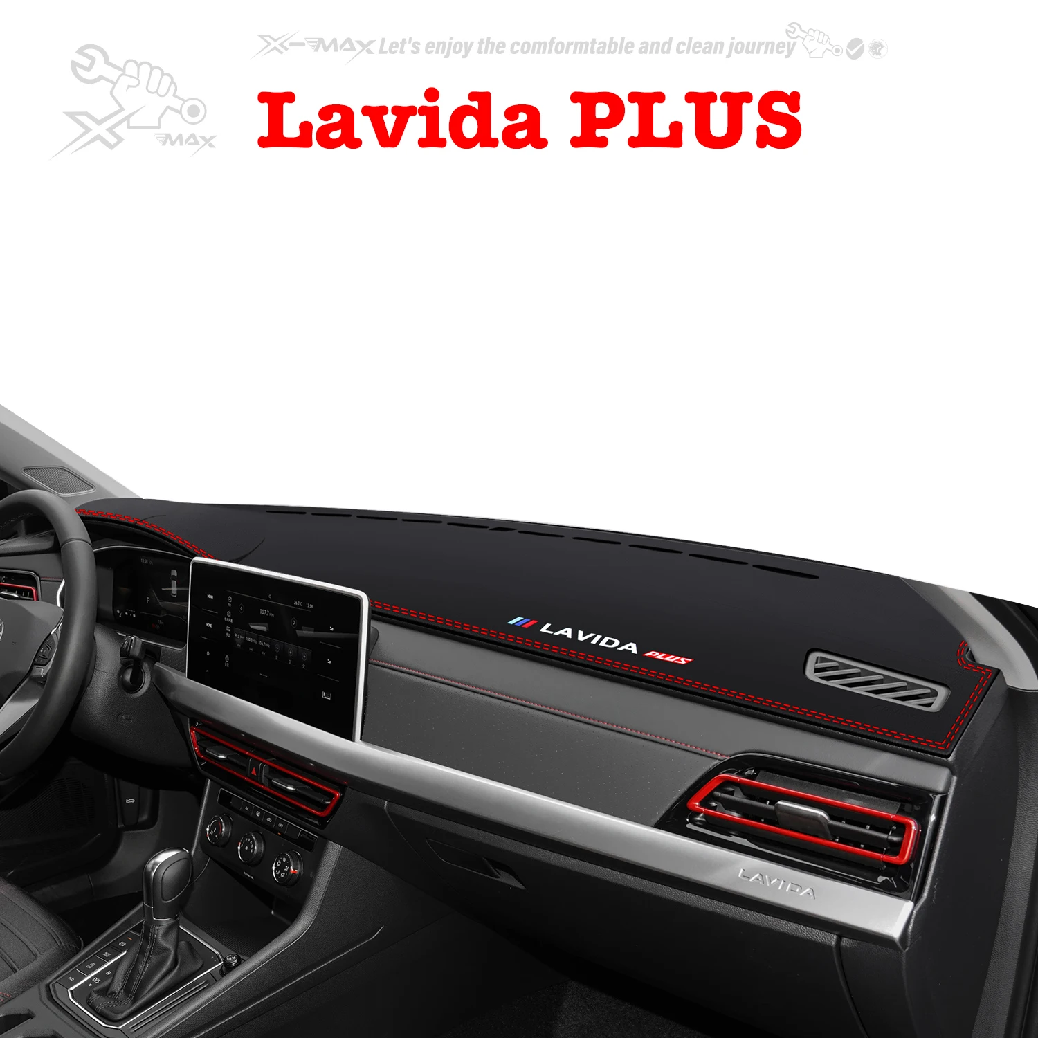 Left-hand Drive Car Dashboard Mat For VW Lavida PLUS 2008-2024 Light Blocking Pad Center Console Dash Mat Sunshield protector