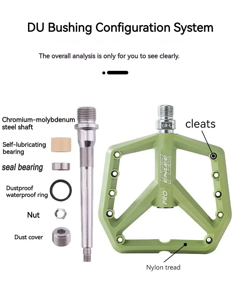Enlee Mountainbike ultraleichtes Nylon pedal für Fahrrad pedal verbreitert ultraleichte Dichtung du Lager MTB Fahrrad pedale Zubehör – Detail 6