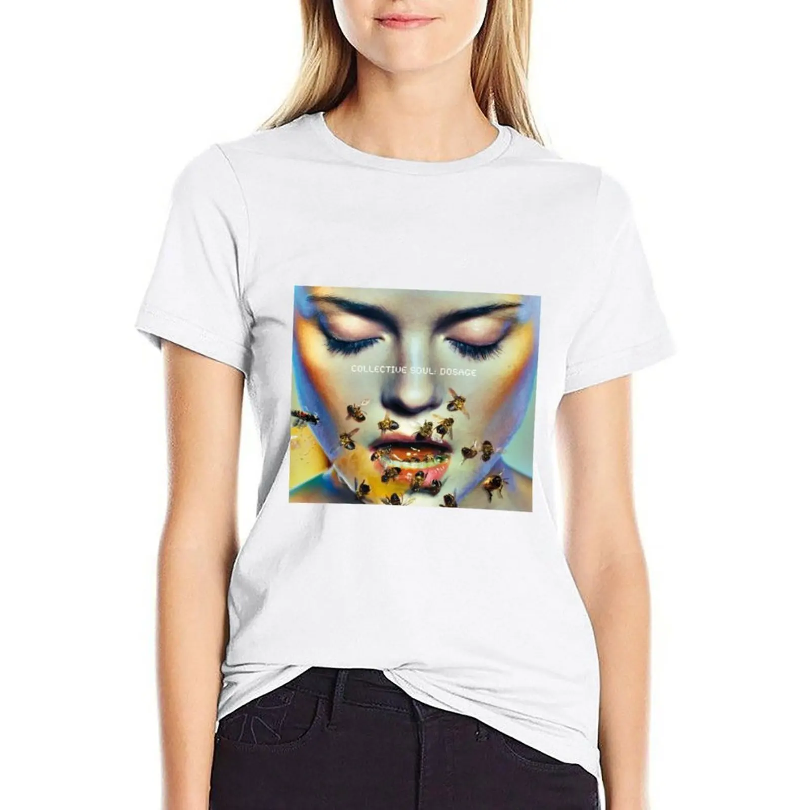 

dirubung semut T-shirt oversized Female clothing cute clothes tshirts for Women