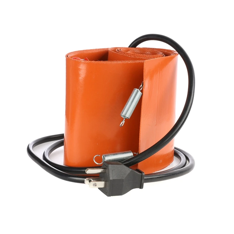 Metal Bucket Heater 55 Gallon Heavy Duty Silicone Rubber Belt Bucket Heater Temperature Controller 30℃-150℃ Metal Drum Heater