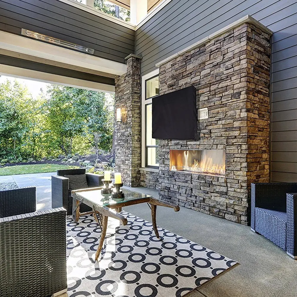 

Водонепроницаемый чехол для ЖК-телевизора, бесшовный защитный чехол для улицы, для экранов 50-52 дюймов, всепогодный чехол для телевизора с отсеком для хранения пульта ДУ