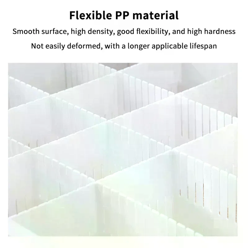 1/5/10Pcs DIY Cutting Drawer Dividers Combination Partition Board Space-saving Wardrobe Closet Separator For Underwear Socks