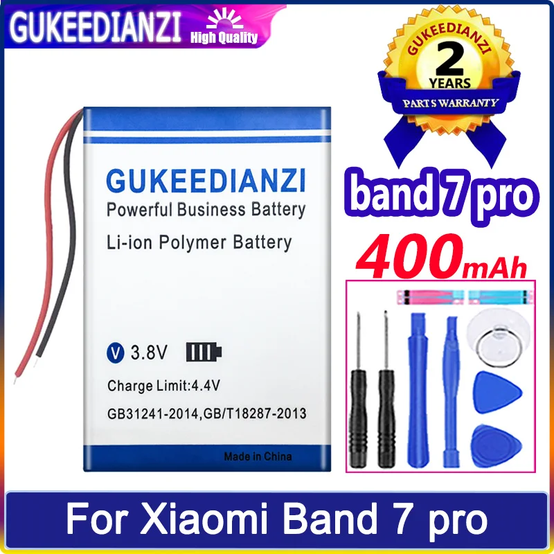 GUKEEDIANZI Battery 310mah/400mah For Xiaomi Mi Band 7/8 Pro 1 2 3 4 5 6 Batteries