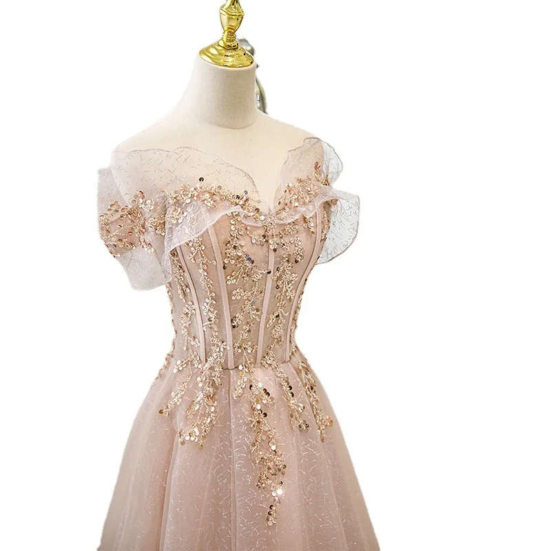 فستان سهرة نسائي صيفي جديد موديل 2025 مطرز بالزهور فستان سهرة عصري للولائم فستان يمكن ارتداؤه يوميًا