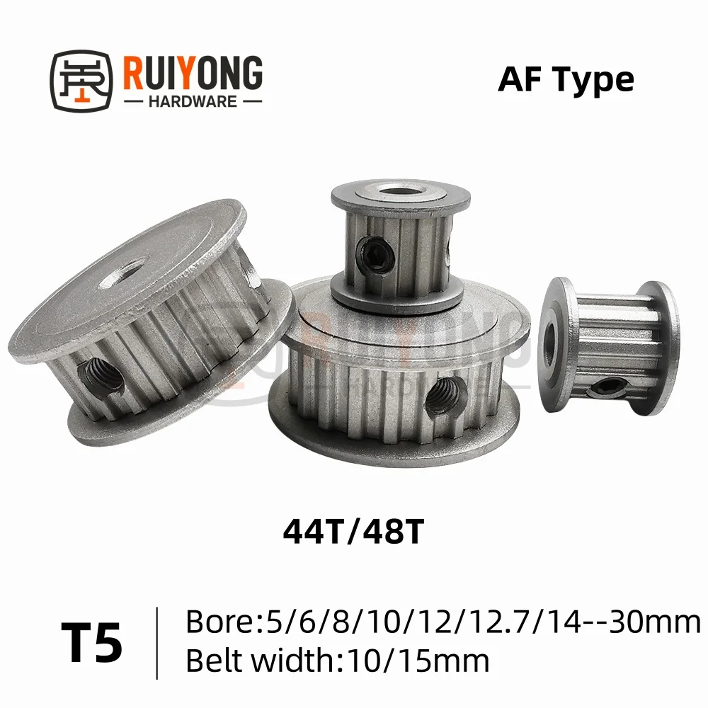 

Timing Pulley T5-44T/48T Bore 5-30mm Alloy Wheels AF Shape Teeth Pitch 5mm Match With T5 Width 10/15mm Timing Belt