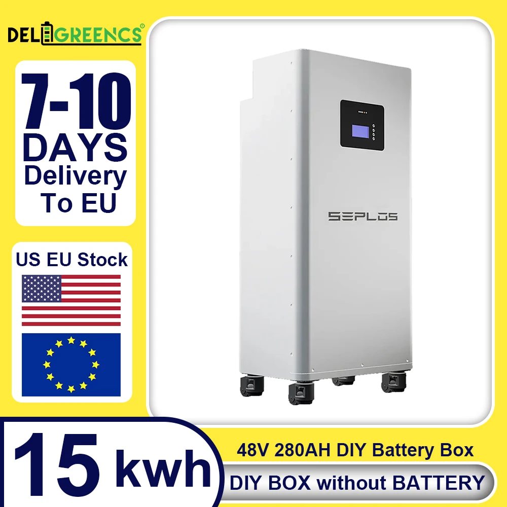 

Seplos DIY Комплекты батарей LifePO4 Батарея 15 кВтч 51,2 В 280 Ач Lifepo4 Чехол для батареи в наличии в ЕС с интеллектуальным BMS для солнечной системы хранения