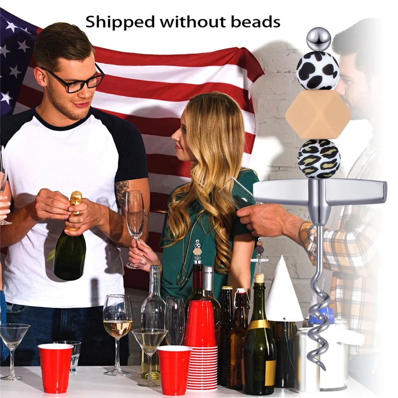 

ABXF-15 шт. дорожный штопор, открывалка для бутылок вина, бисер, средство для удаления винных пробок для бара, ресторана, кухни, подарки для напитков, легко устанавливается