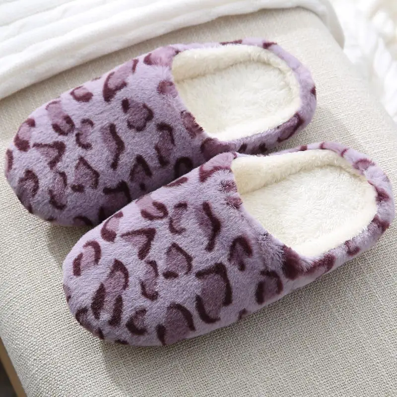 Women Winter Home Fur Slippers Cartoon Cat Non-Slip Soft Warm House Indoor Bedroom Men Couples Boys Girl Memory Foam Floor Shoes