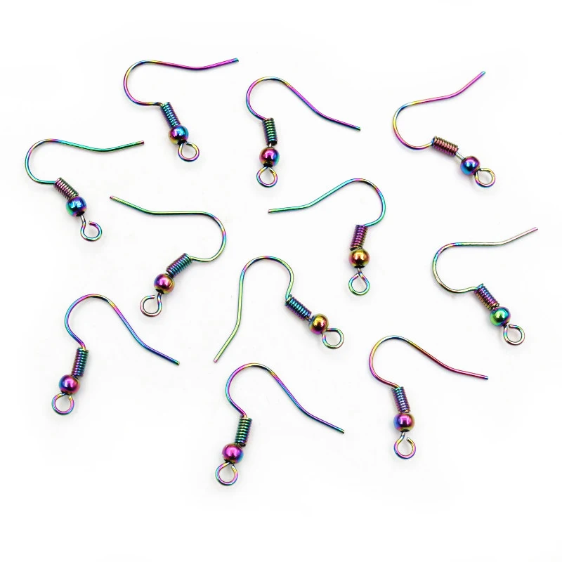 50pcs/lot 20x17mm 2-styles Fashion Colors DIY Earring Findings Clasps Hooks Jewelry Making Accessories Earwire