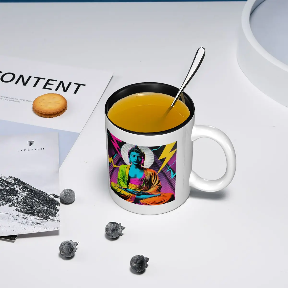 BUDDHA-2 Mug Funny Ceramic Coffee Cups Tea Mugs Milk Cup Drinkware Gift for Friends