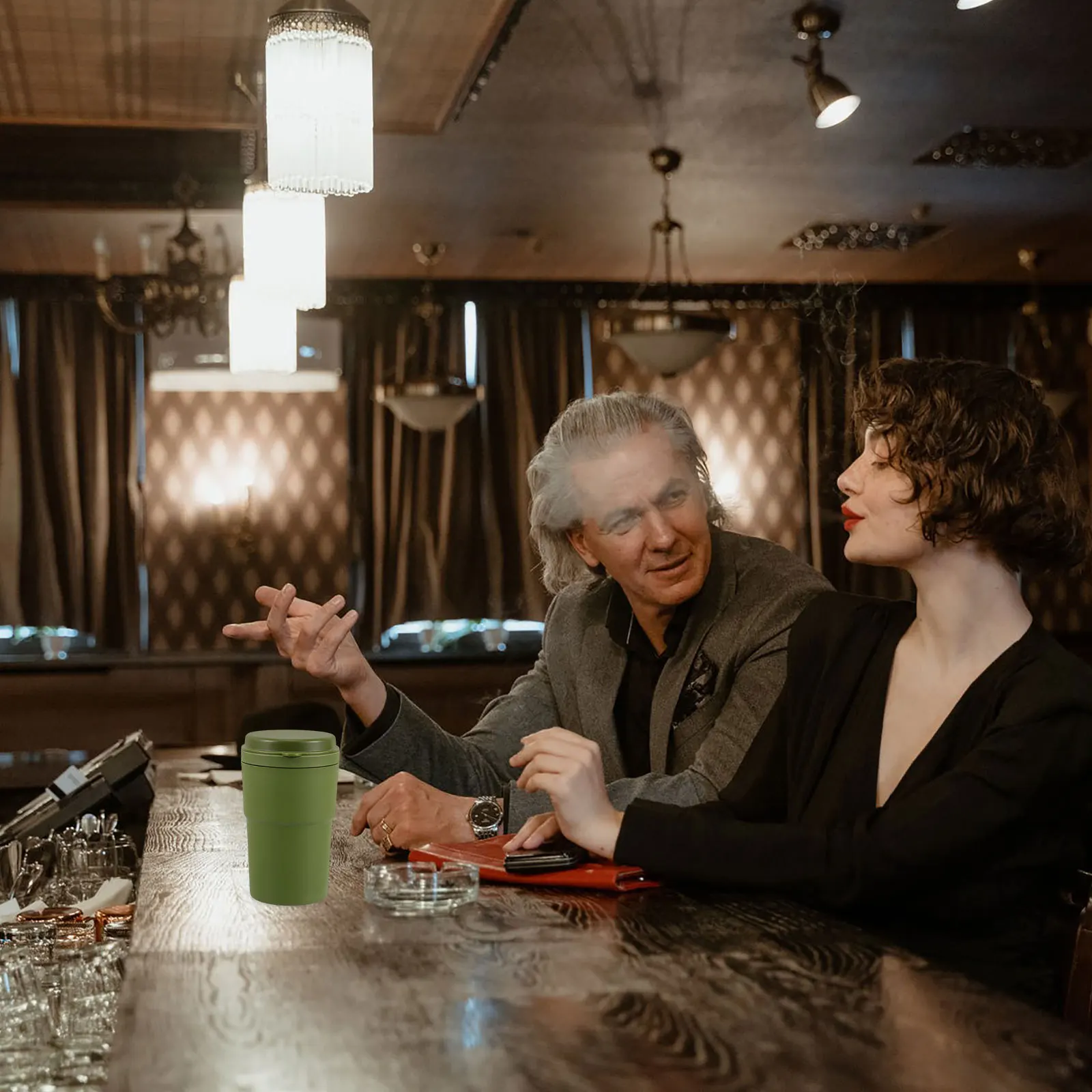 

Car Ashtray Portable Automotive Cigarette Holder Cup Mount Smoke Container For Vehicle Home Use Pbt Abs Material With Lid