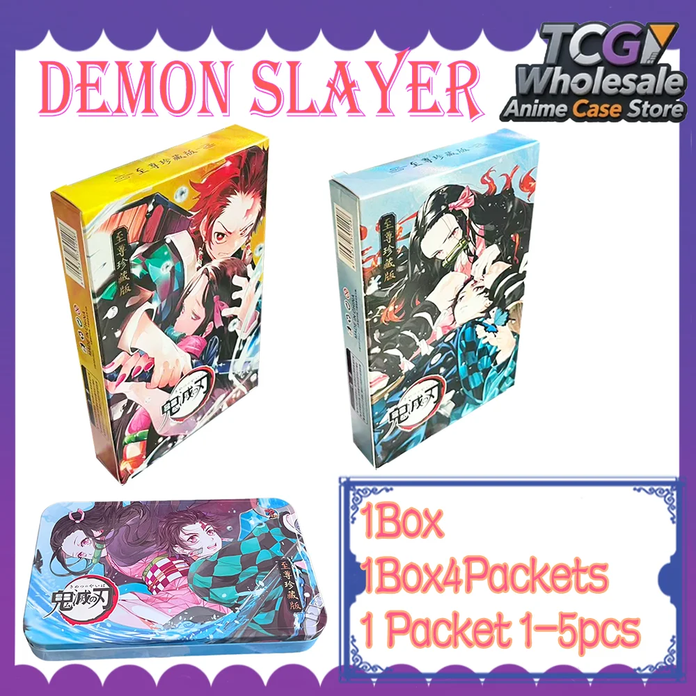 Tarjetas de Demon Slayer, Tanjirou Kamado, Nezuko, Zenitsu, Jika Society, Tarjetas de Cazadores de Demonios, Colección de Tarjetas de Personajes, Juguete de Regalo