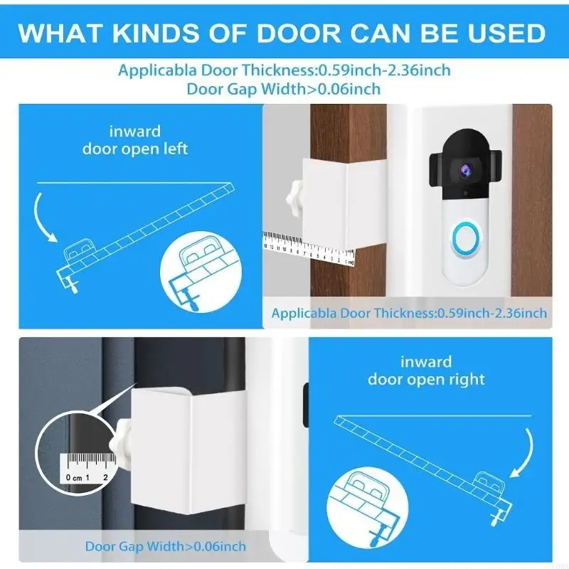  AntiTheft Video Doorbell Mount No Drilling Full Coverage Mounting Bracket