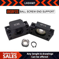 1/2PC BK15+BF15 Screw Support Bracket Fixed Bracket Linear Bearing BKBF15 For Ball Screw SFU2005 /SFU2510