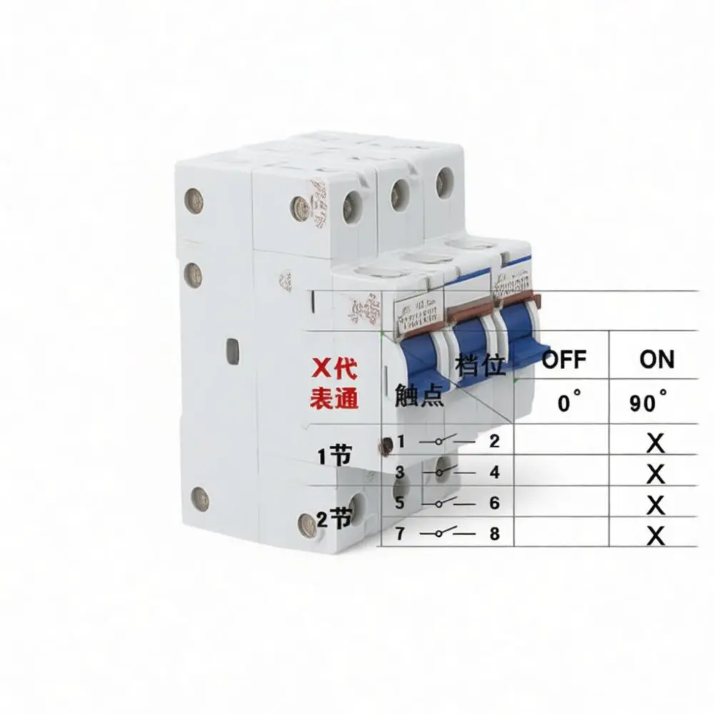 Industrial Power Changeover Switch 4P 20A 380V Rotary Selector Universal Electrical Gear For Motor Pump Circuit Control Tools