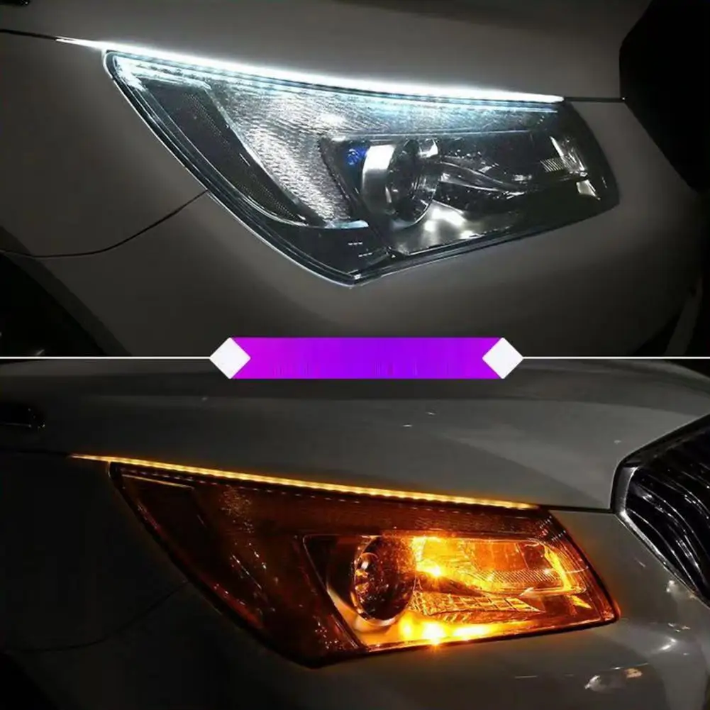 High-quality Led Lamp Energy-saving Led Flow Light Super Bright Car Led Headlight Strips Flexible Waterproof Daytime for Easy