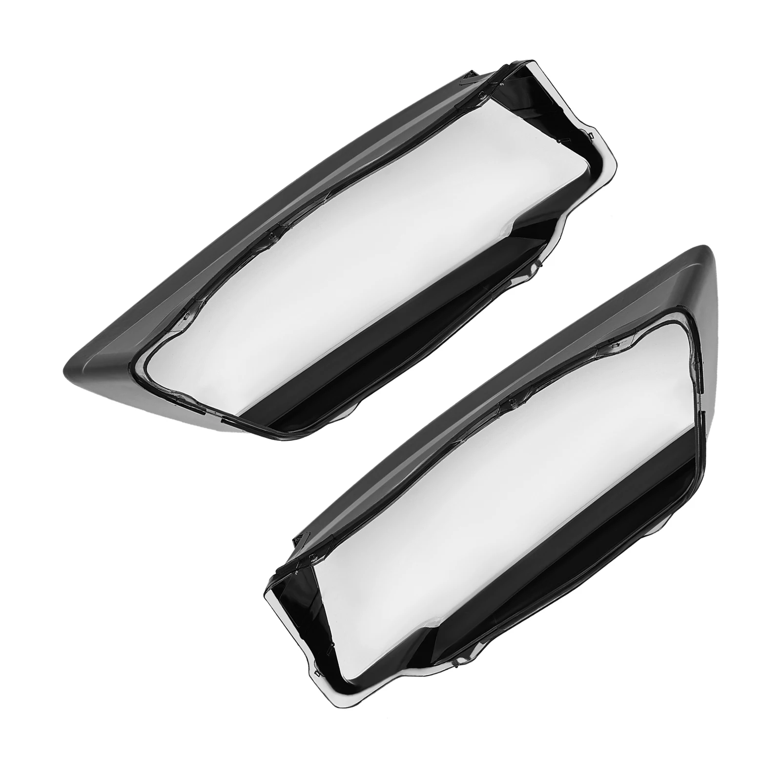 Front Lamp Protective Shell Accessory, Headlight Clear Lens Cover, PC Light Curing Clear Black Two-tone Headlight Clear Lens Cover, Headlight Clear Lens Cover 08-12 Coupe Vehicle Front Light Direct Replacement Shell