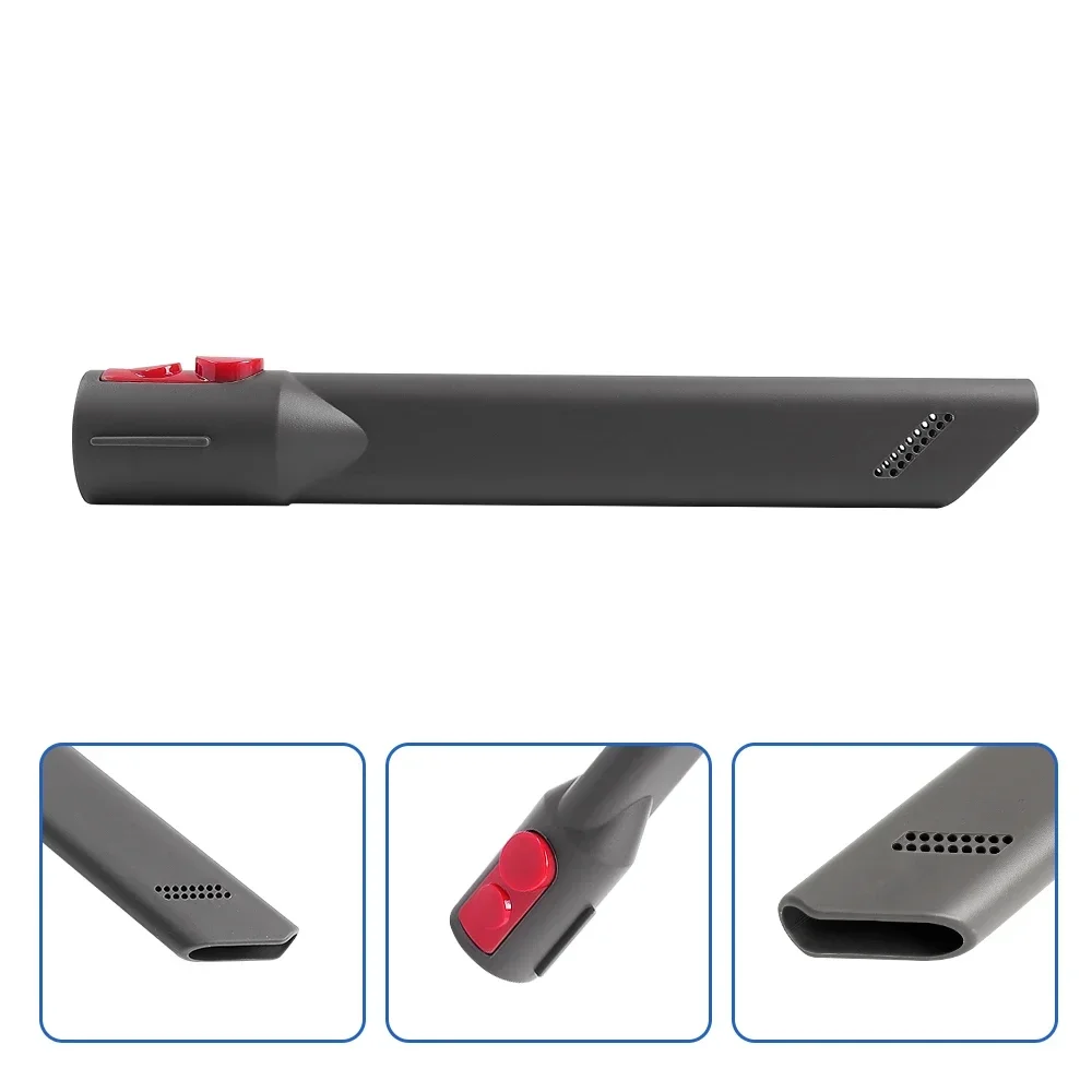 Flat-tip Elongated Mouth Suction Head Parts for Dyson V7 V8 V10 V11 V15 Vacuum Cleaner Crevice Brush Tool for Household Cleaning